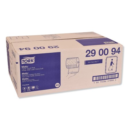 Tork Hardwound 2 Ply, Continuous Roll Sheets, 300 ft, White, 6 PK 290094